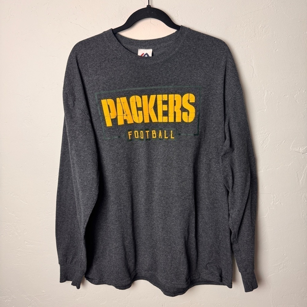 Majestic Green Bay Packers Football long sleeve shirt XL - Picture 2 of 6